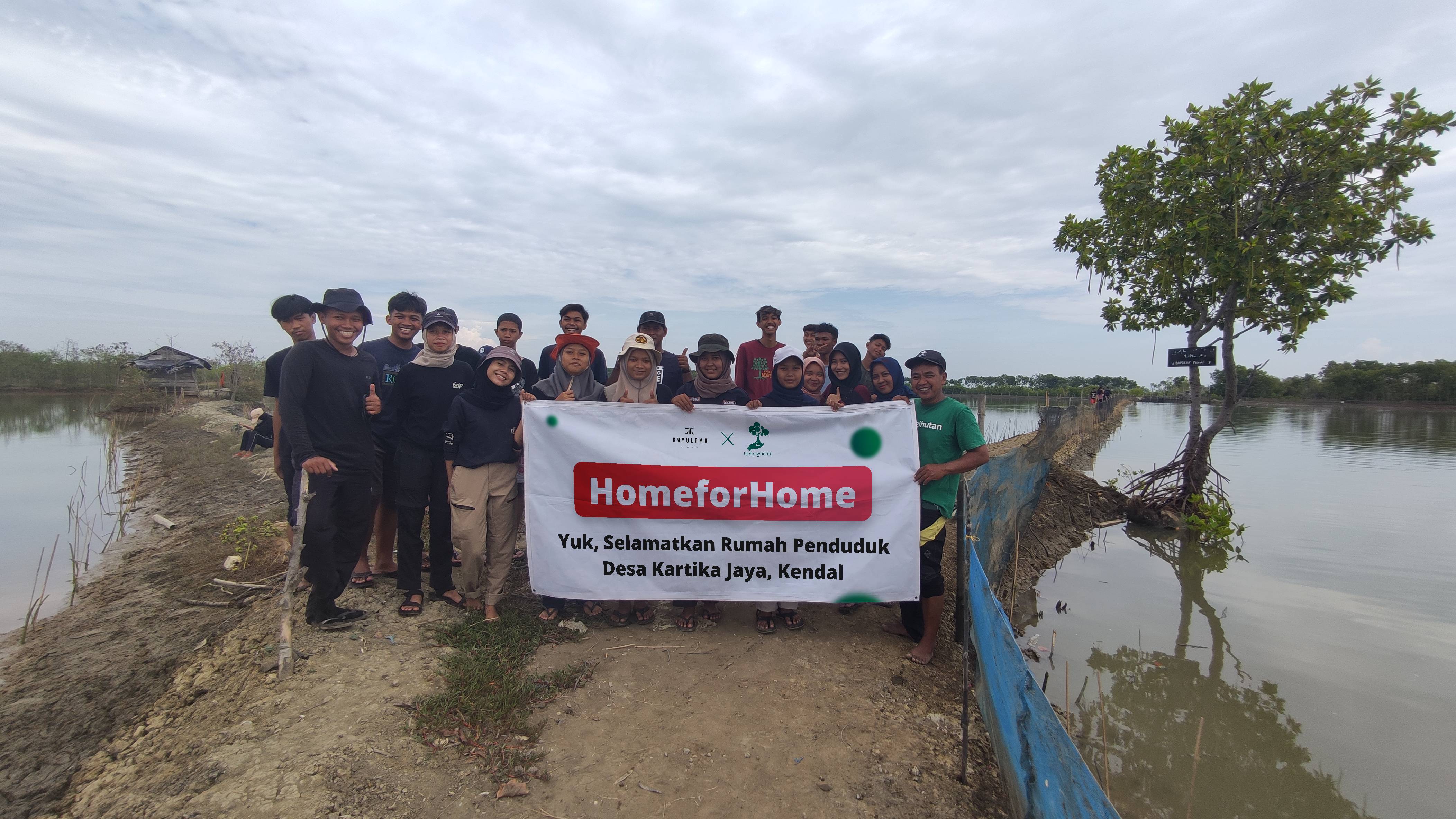 Foto banner penanaman pohon KAYULAMA Home di Kendal.